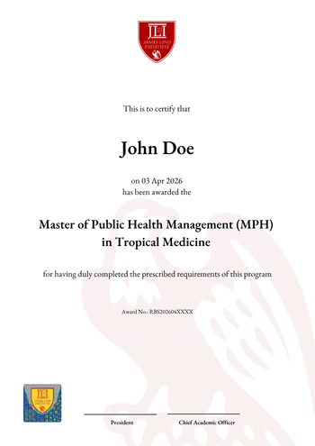 Master of Public Health Management (MPH) in Tropical Medicine