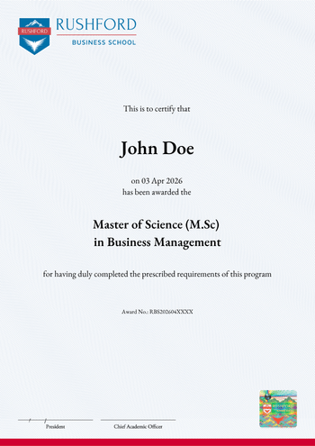 Master of Science (M.Sc) in Business Management
