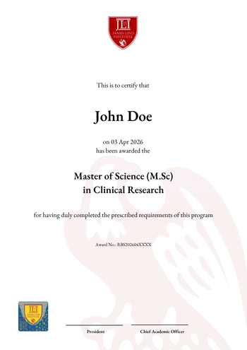 Master of Science (M.Sc) in Clinical Research