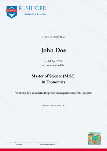Master of Science (M.Sc) in Economics