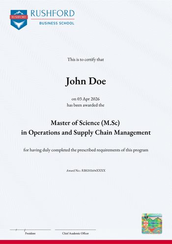 Master of Science (M.Sc) in Operations and Supply Chain Management
