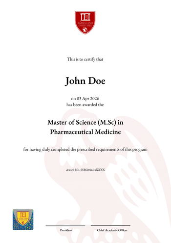 Master of Science (M.Sc) in Pharmaceutical Medicine