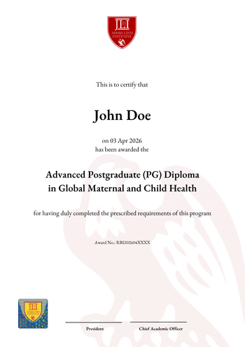 Advanced Postgraduate (PG) Diploma in Global Maternal and Child Health